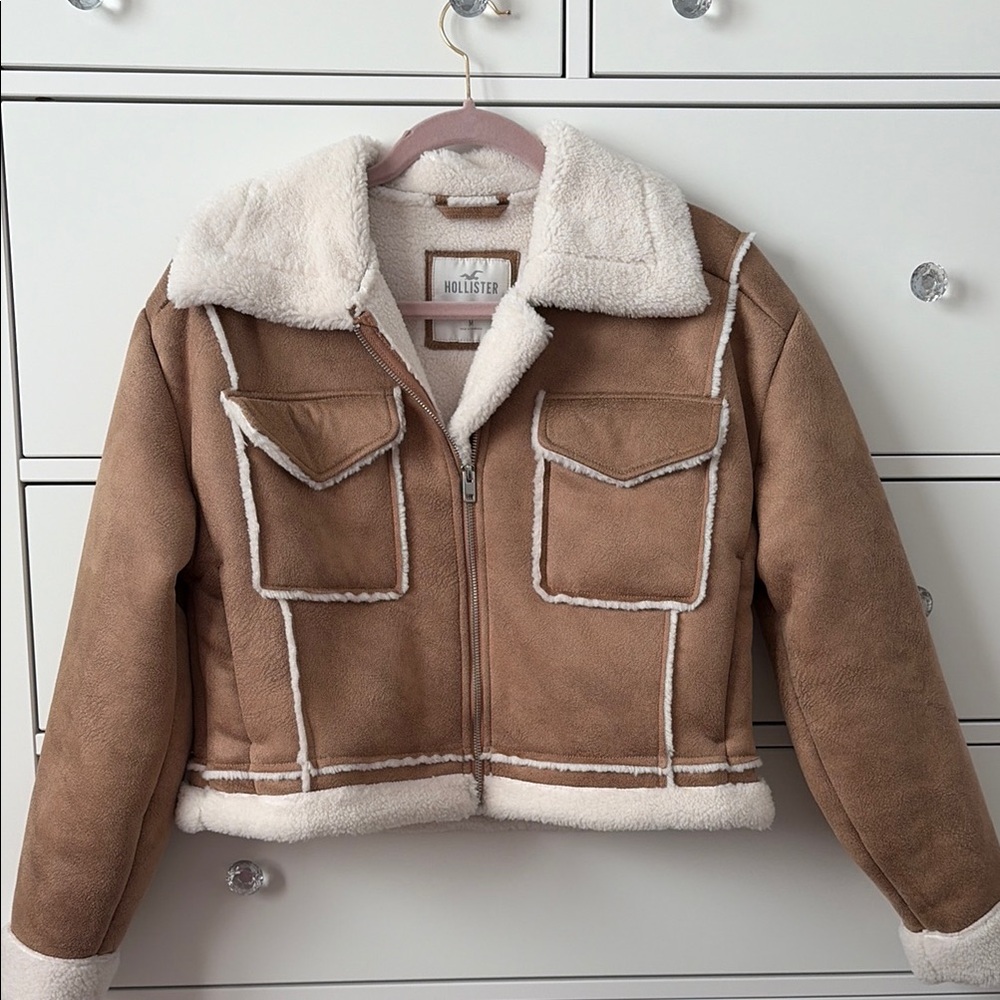 Hollister Tan and Cream Jacket